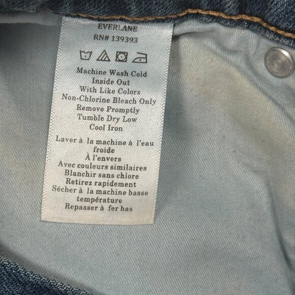 Everlane The Way High Jean Straight Leg Medium Wash Organic Cotton Denim Size 26 - Picture 11 of 13